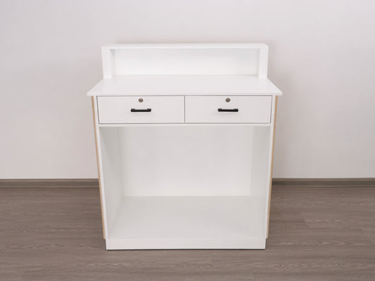 39" Natural Oak Tambour Reception Desk - Free Shipping