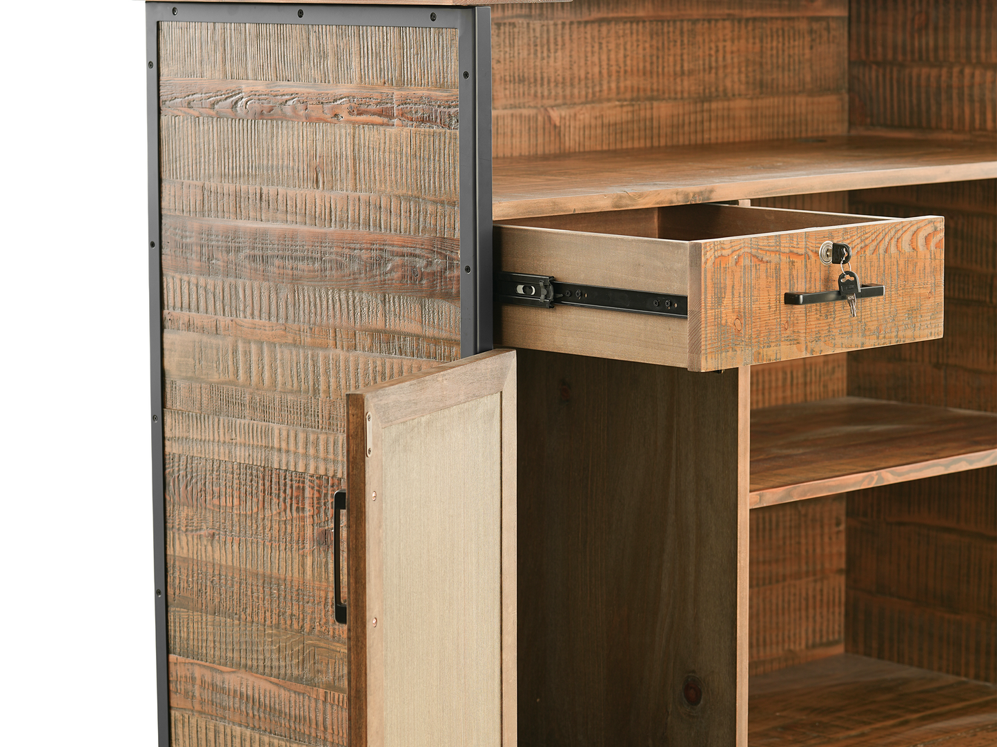 Sedona Reclaimed Wood Reception Desk — Large (52")
