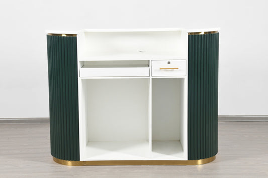 58" Evergreen Tambour Reception Desk - Free Shipping