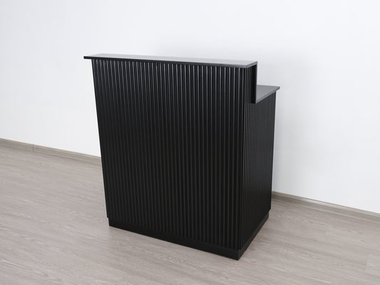 39" Black Tambour Reception Desk - Free Shipping