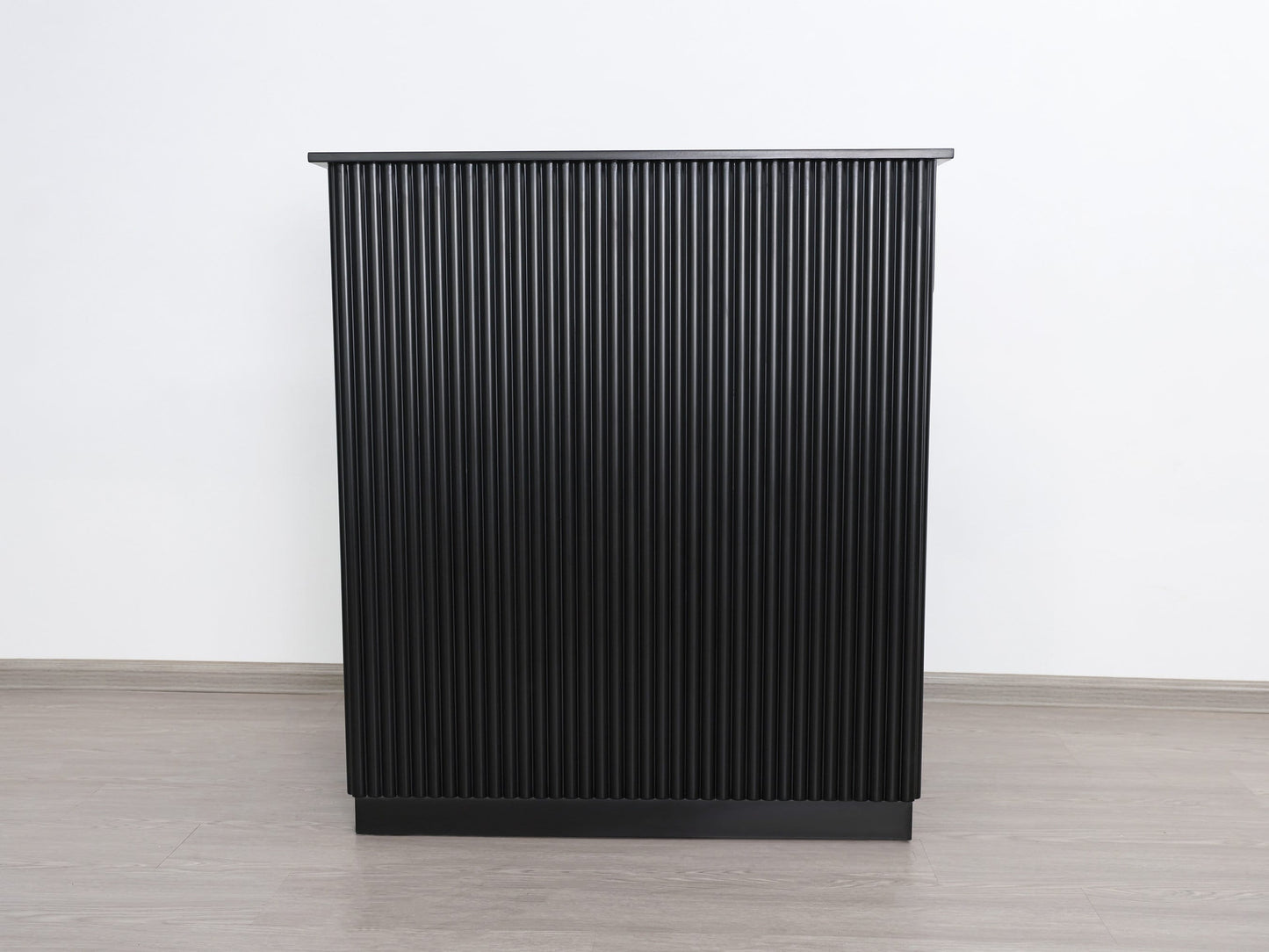 39" Black Tambour Reception Desk - Free Shipping