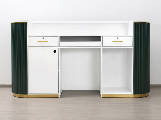 83" Evergreen Tambour Reception Desk - Free Shipping