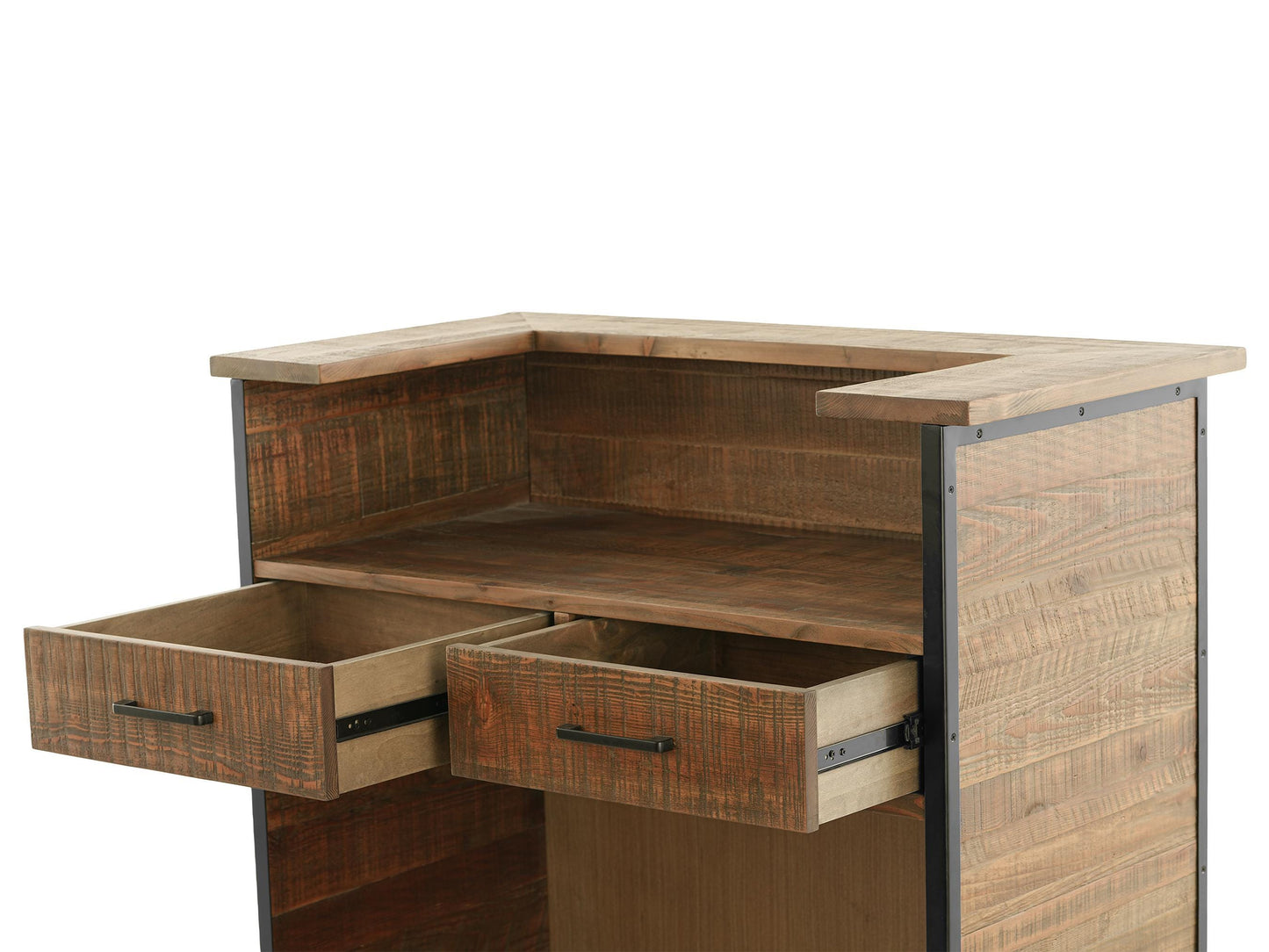 41" Reclaimed Wood Reception Desk - Free Shipping (K9005S)