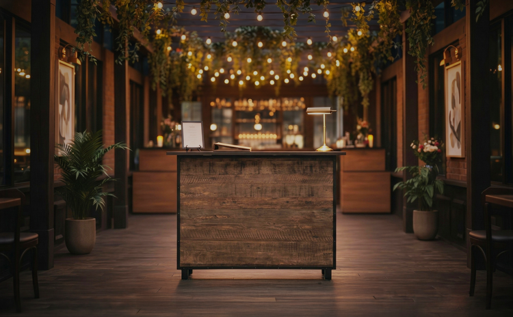 Reclaimed Wood Reception Desks