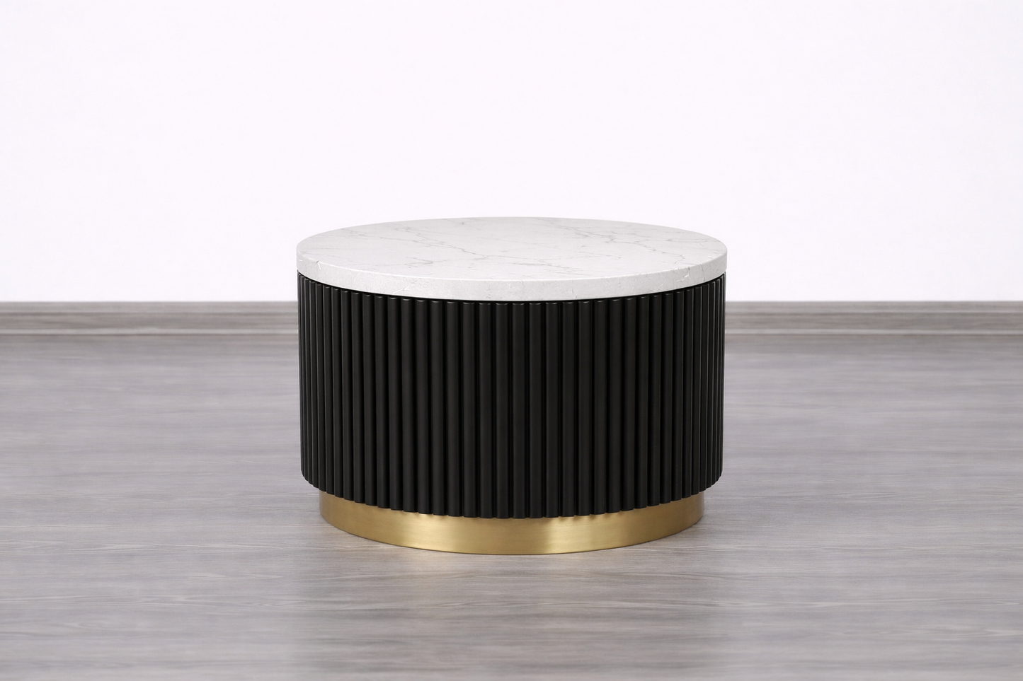 Mila Round Tambour Coffee Table