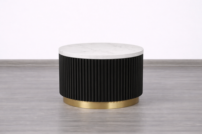 Mila Round Tambour Coffee Table