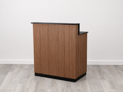 Cora Walnut Tambour Reception Desk — Small (39")
