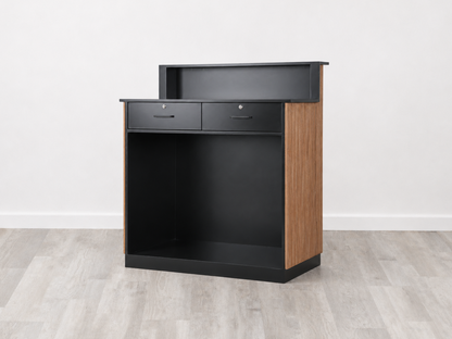 Cora Walnut Tambour Reception Desk — Small (39")