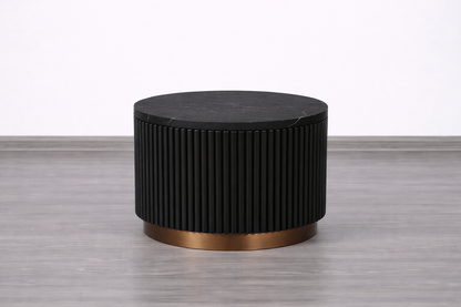 Mila Round Tambour Coffee Table