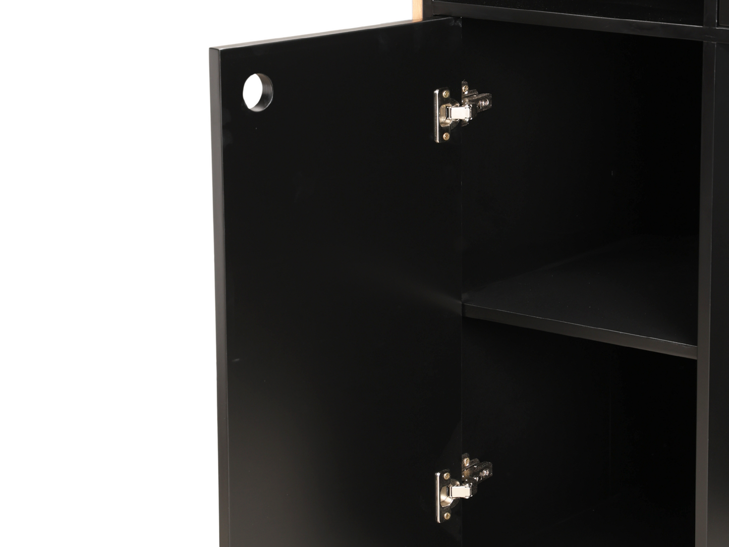 Eden Walnut Square Tambour Reception Desk — Large (59")