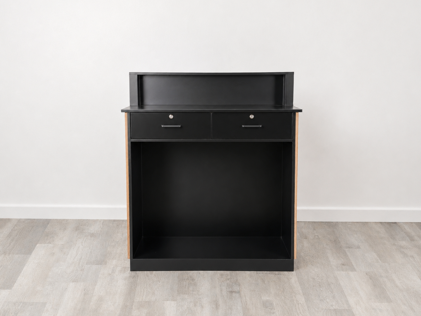 Cora Walnut Tambour Reception Desk — Small (39")