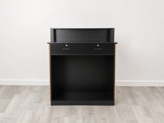 Cora Walnut Tambour Reception Desk — Small (39")