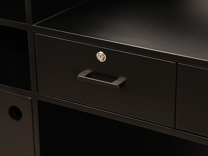 Eden Walnut Square Tambour Reception Desk — Large (59")