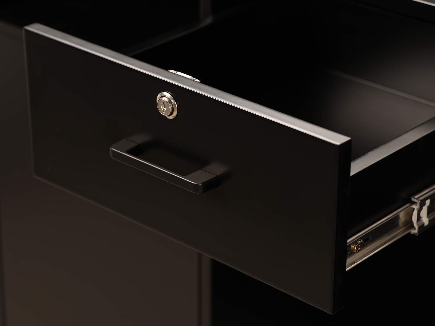 Eden Walnut Square Tambour Reception Desk — Large (59")