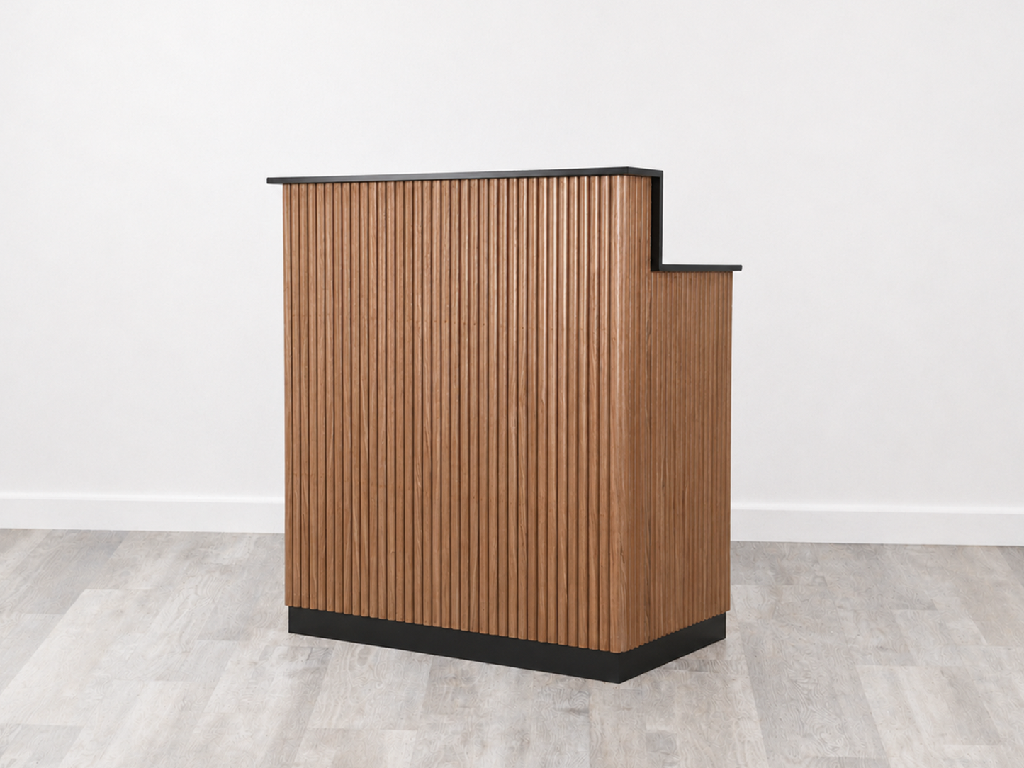 Cora Walnut Tambour Reception Desk — Small (39")