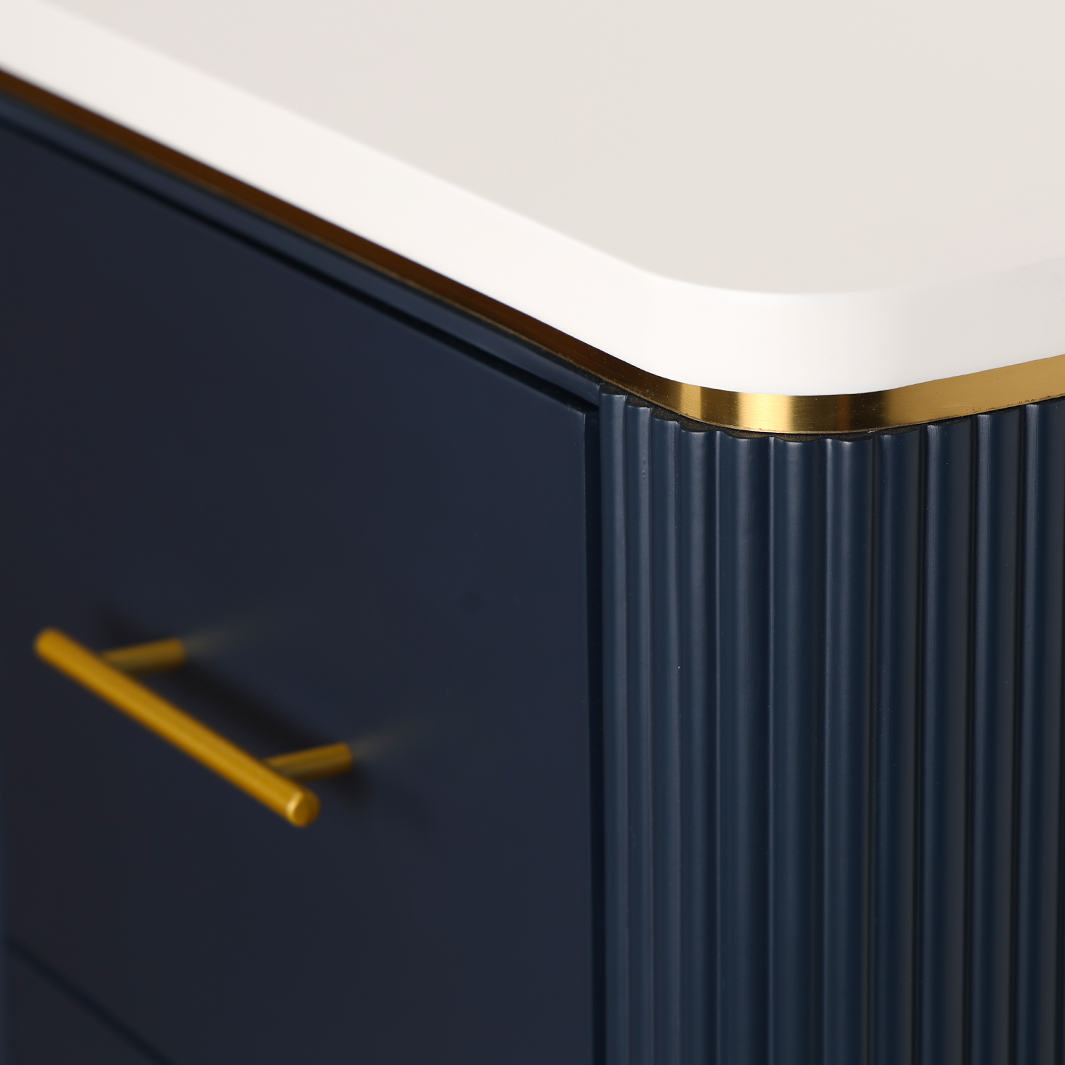 Mila Tambour Drawer Storage Stand — Set of 2