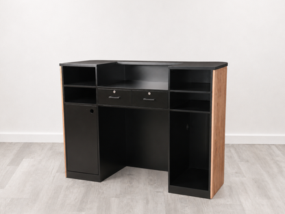 Eden Walnut Square Tambour Reception Desk — Large (59")
