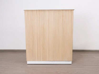 39" Natural Oak Tambour Reception Desk - Free Shipping
