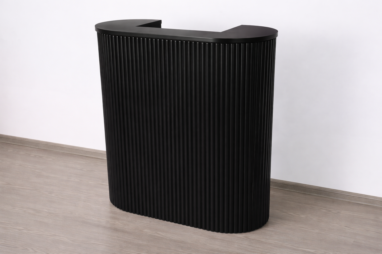Mila Pure Tambour Reception Desk — Custom (39", 48", 58")