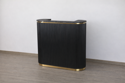 Mila Pure Tambour Reception Desk — Custom (39", 48", 58")
