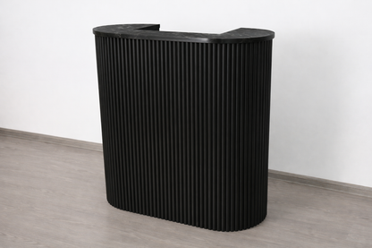 Mila Pure Tambour Reception Desk — Custom (39", 48", 58")