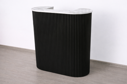 Mila Pure Tambour Reception Desk — Custom (39", 48", 58")