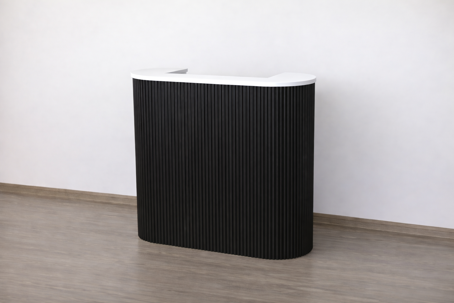 Mila Pure Tambour Reception Desk — Custom (39", 48", 58")