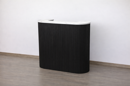 Mila Pure Tambour Reception Desk — Custom (39", 48", 58")
