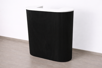 Mila Pure Tambour Reception Desk — Custom (39", 48", 58")
