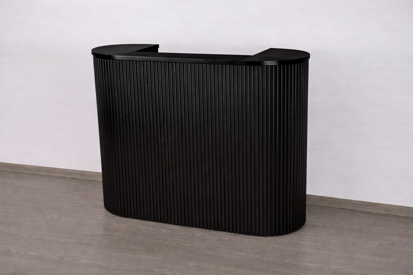 Mila Pure Tambour Reception Desk — Custom (39", 48", 58")
