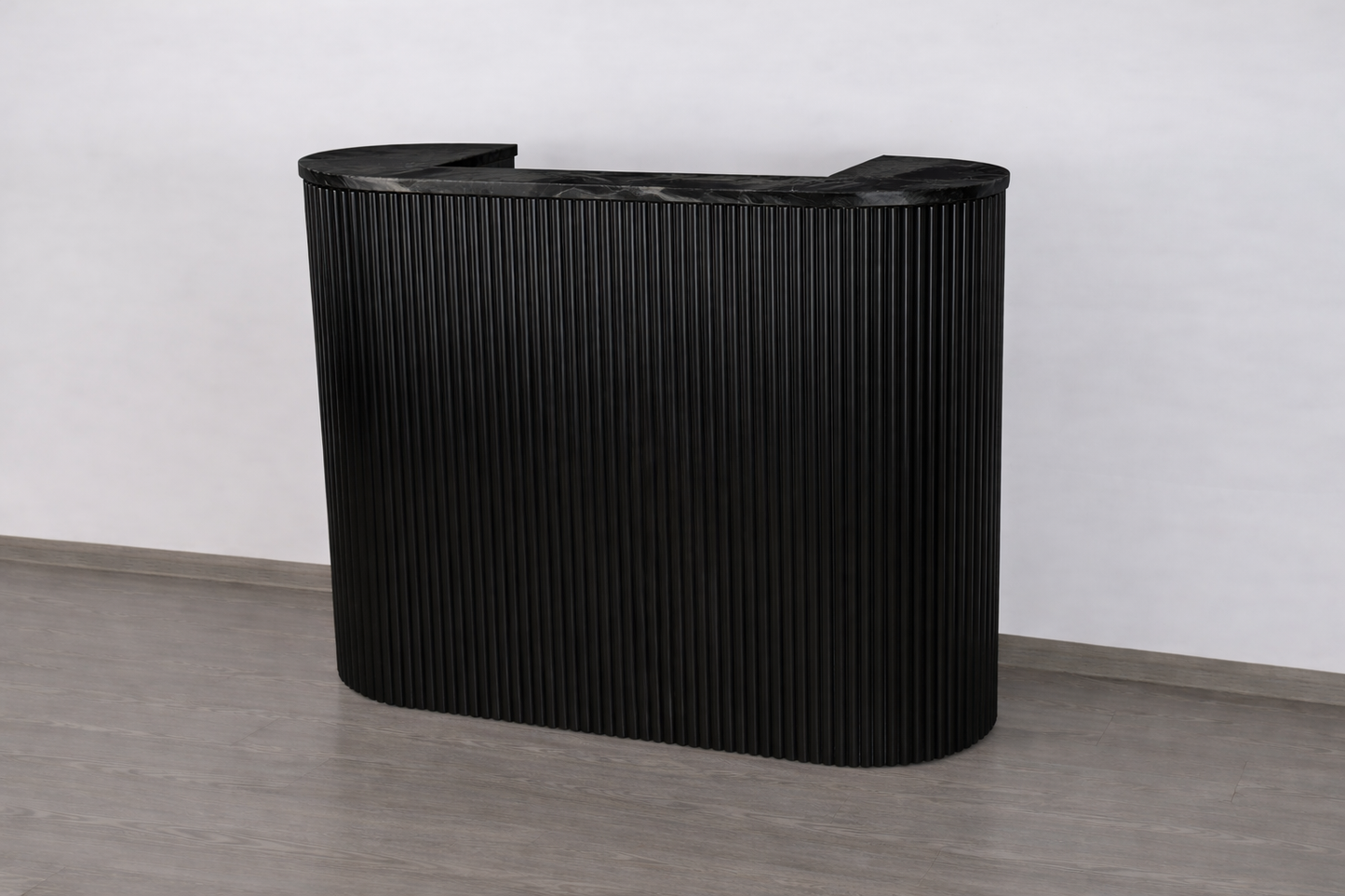Mila Pure Tambour Reception Desk — Custom (39", 48", 58")