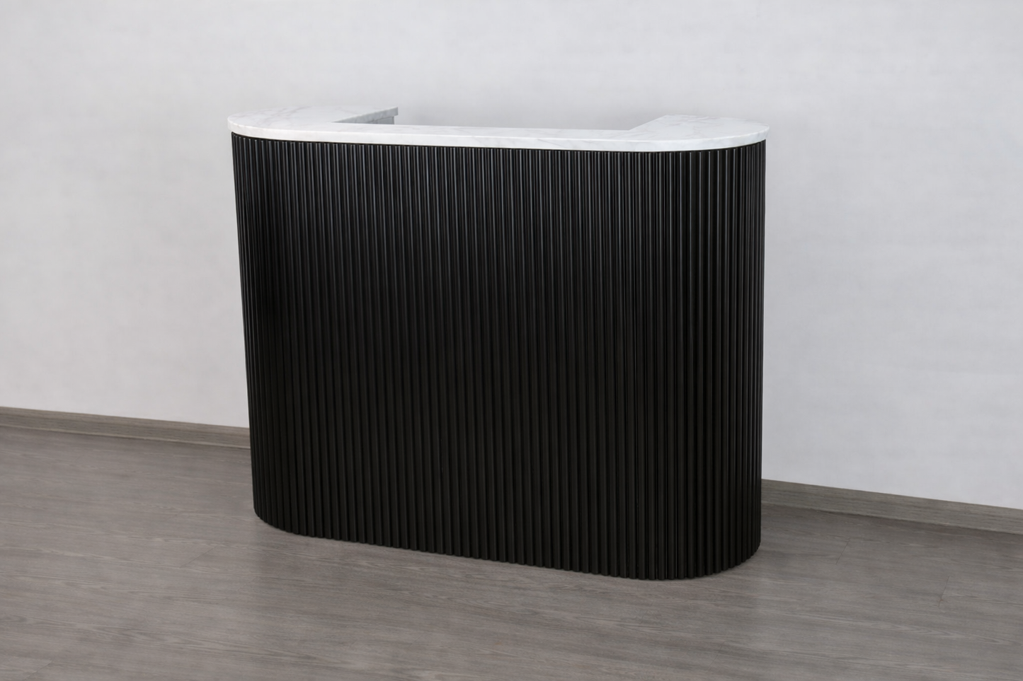 Mila Pure Tambour Reception Desk — Custom (39", 48", 58")