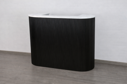 Mila Pure Tambour Reception Desk — Custom (39", 48", 58")