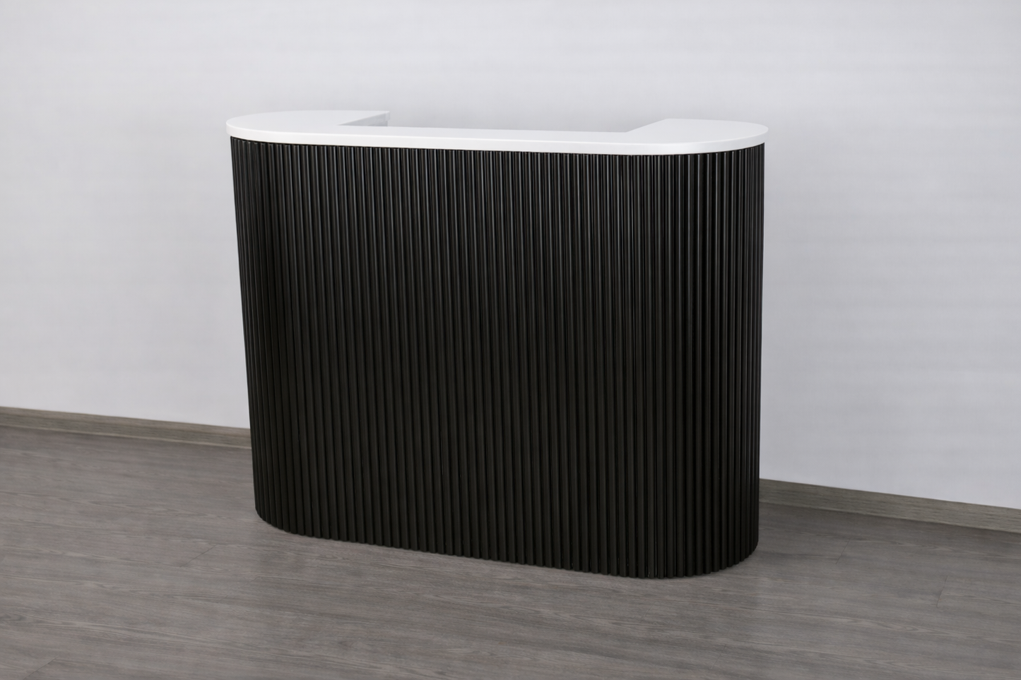 Mila Pure Tambour Reception Desk — Custom (39", 48", 58")