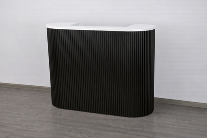 Mila Pure Tambour Reception Desk — Custom (39", 48", 58")