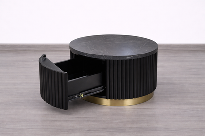 Mila Round Tambour Coffee Table