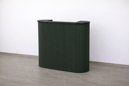 Mila Pure Tambour Reception Desk — Custom (39", 48", 58")