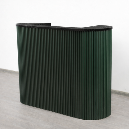 Mila Pure Tambour Reception Desk — Custom (39", 48", 58")