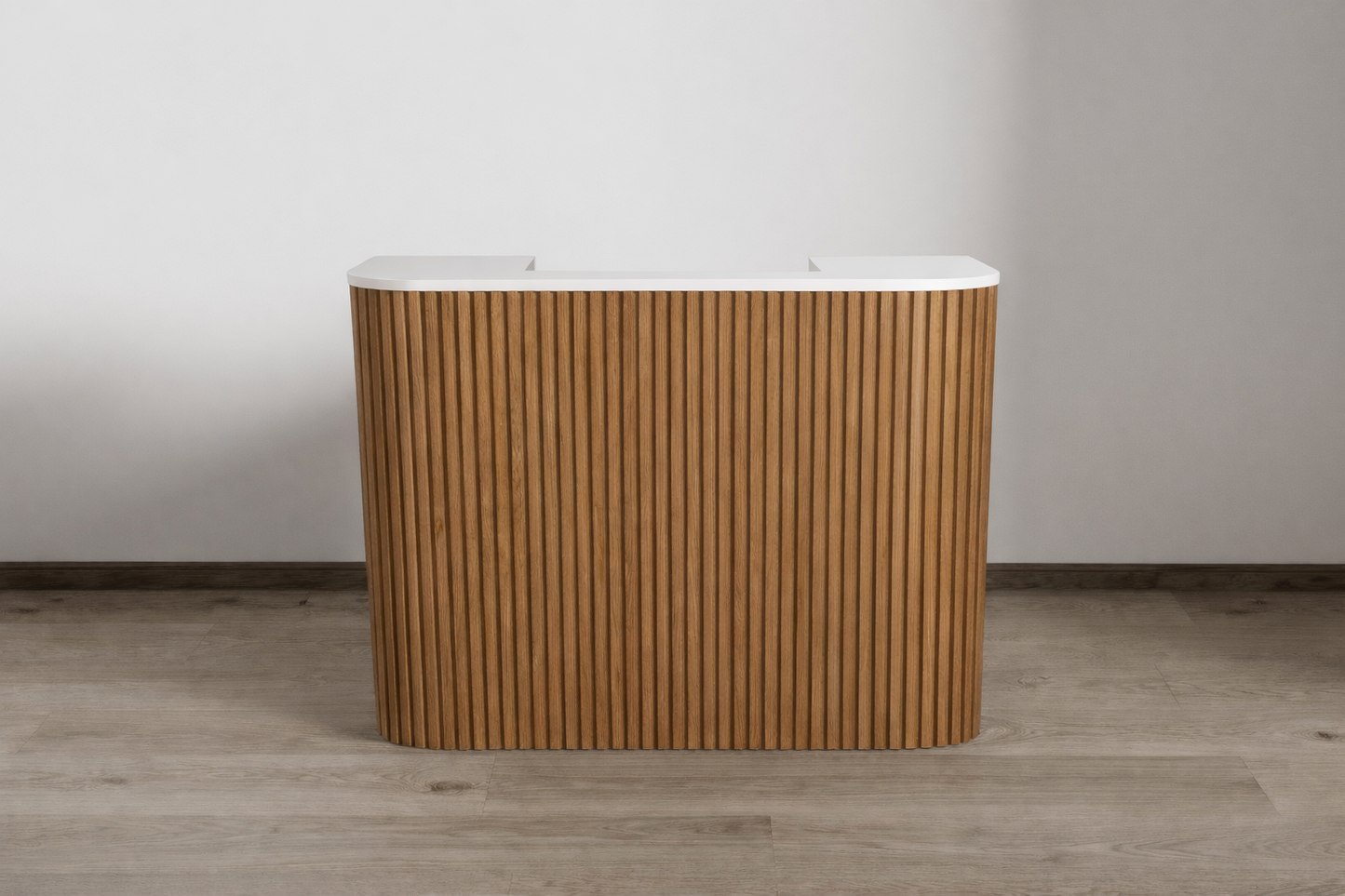 Eden Square Tambour Reception Desk — Custom (48" / 70")