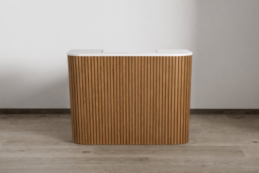 Eden Square Tambour Reception Desk — Custom (48" / 70")