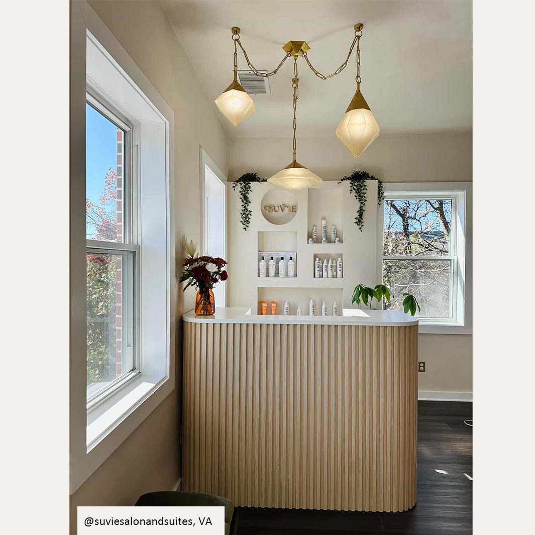 Eden Natural Oak Square Tambour Reception Desk — Large (59")