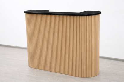 Mila Pure Tambour Reception Desk — Custom (39", 48", 58")