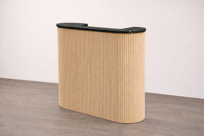 Mila Pure Tambour Reception Desk — Custom (39", 48", 58")