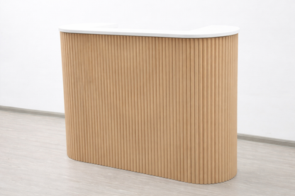 Mila Pure Tambour Reception Desk — Custom (39", 48", 58")