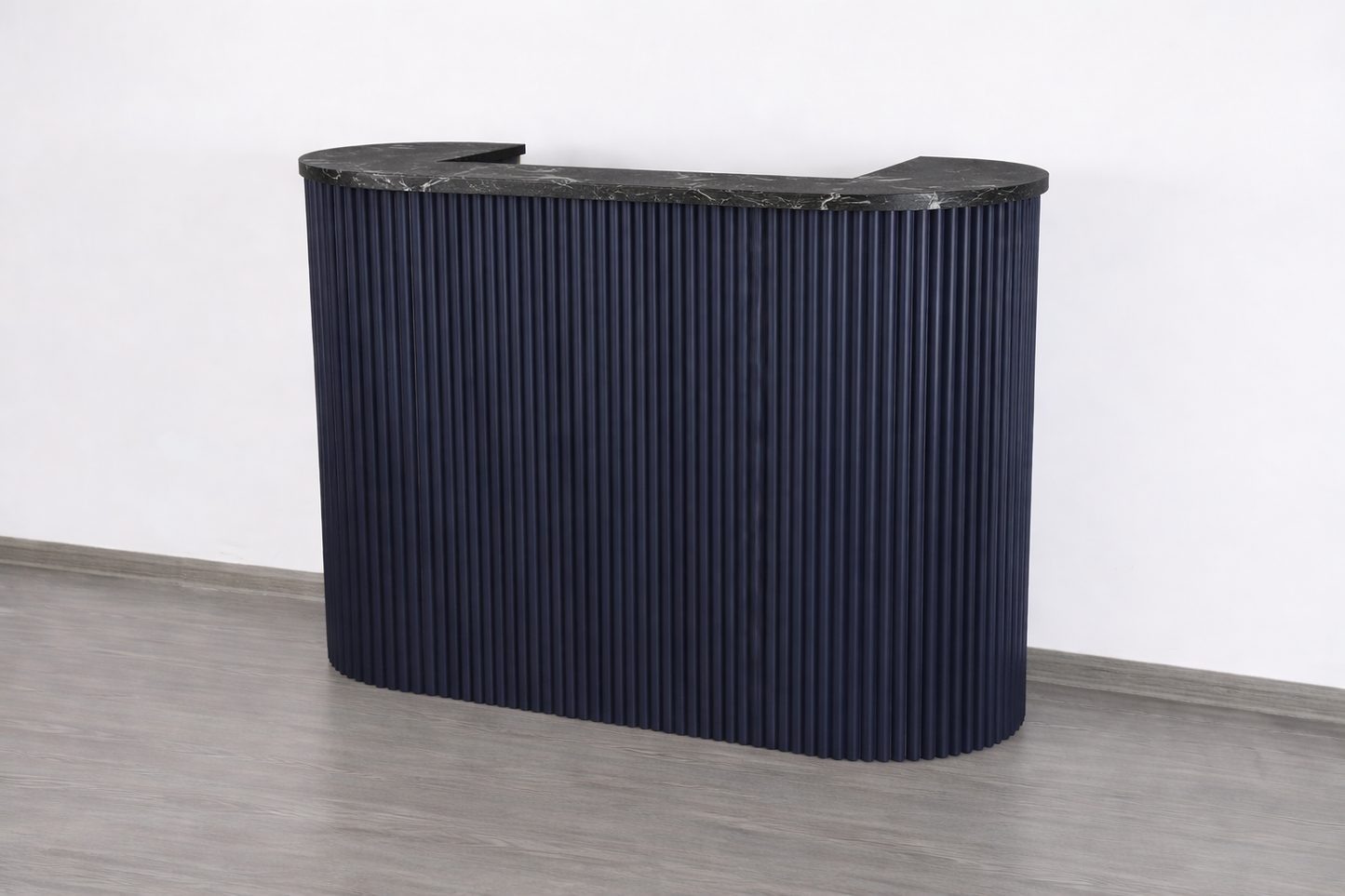 Mila Pure Tambour Reception Desk — Custom (39", 48", 58")