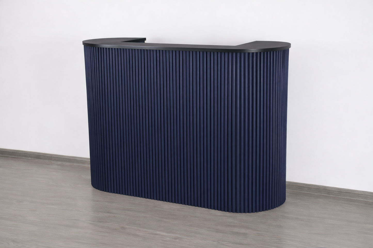Mila Pure Tambour Reception Desk — Custom (39", 48", 58")