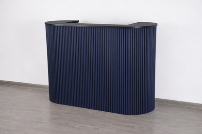 Mila Pure Tambour Reception Desk — Custom (39", 48", 58")