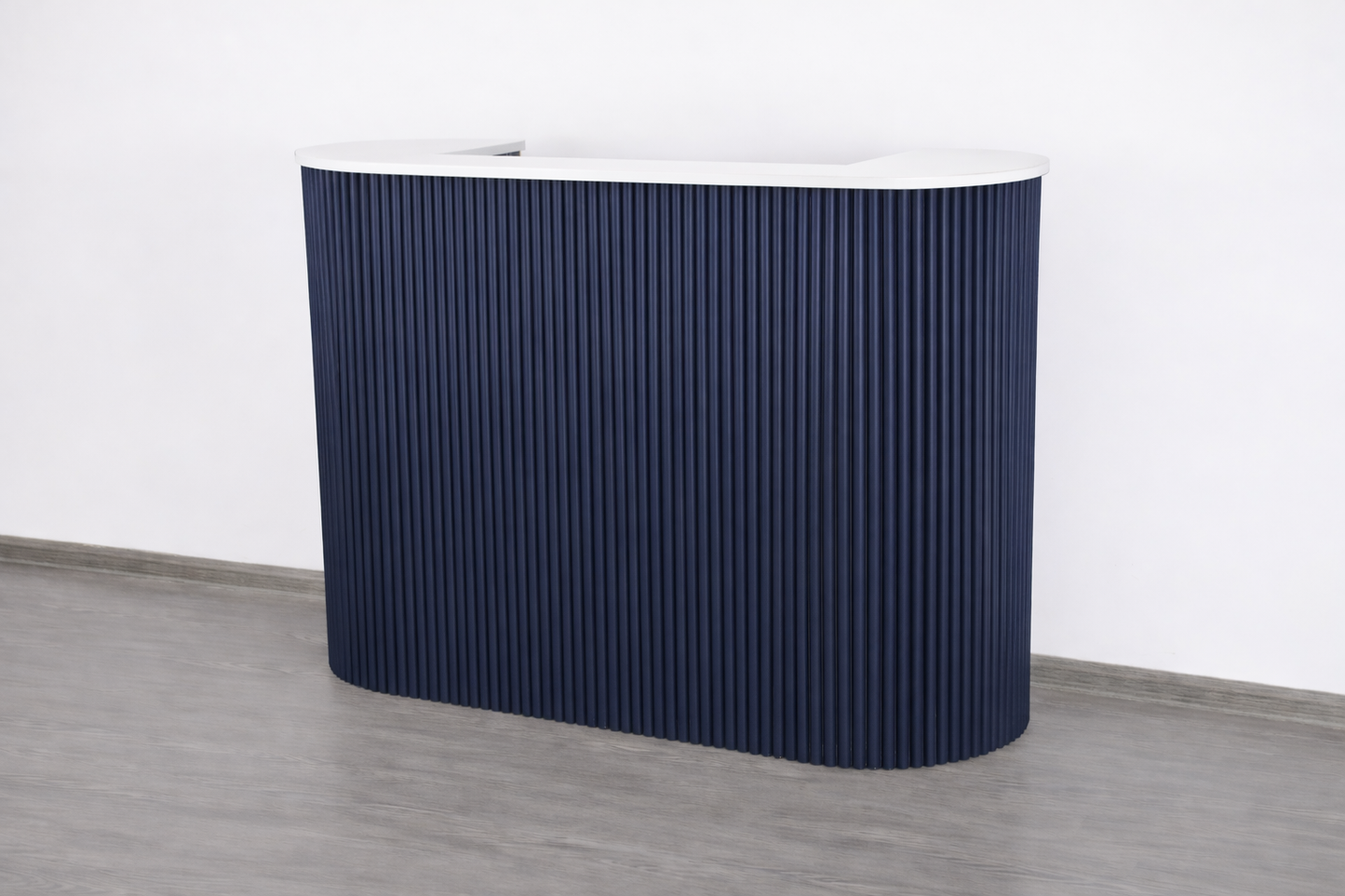 Mila Pure Tambour Reception Desk — Custom (39", 48", 58")