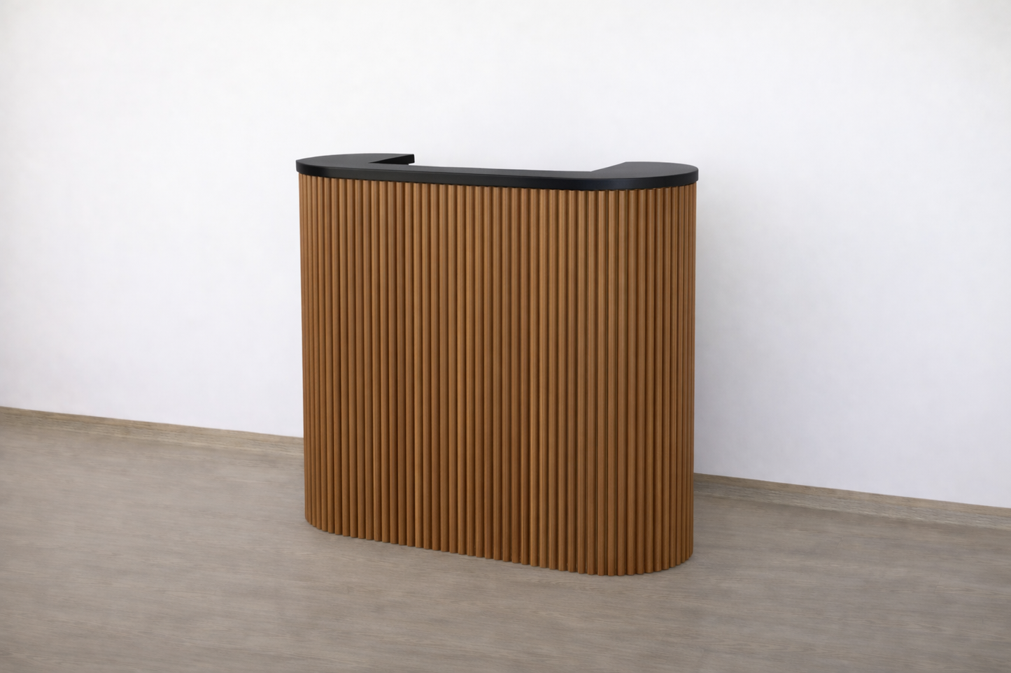 Mila Pure Tambour Reception Desk — Custom (39", 48", 58")