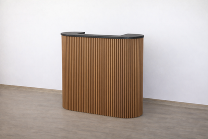 Mila Pure Tambour Reception Desk — Custom (39", 48", 58")